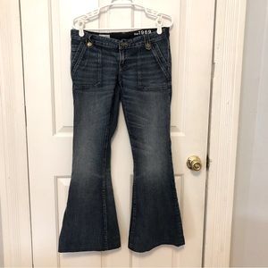 Gap maternity flare leg jeans, size 26/2